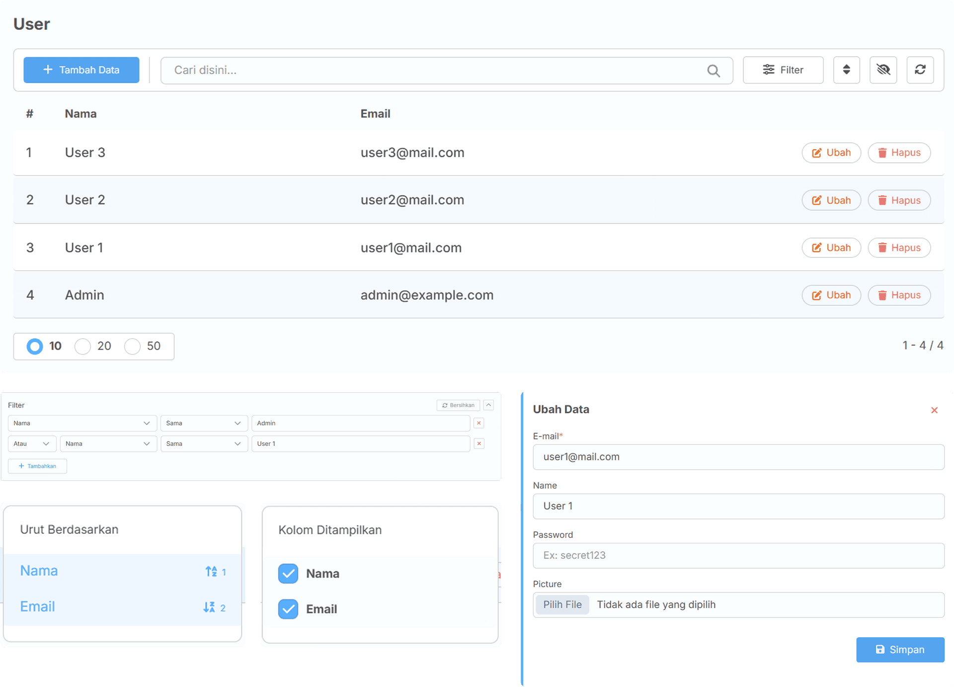 Skalfa App Table Supervision